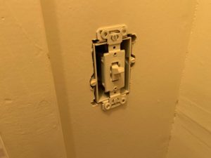 light switch- missing plate